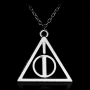 Колие с висулка Harry Potter Deathly Hallows (Даровете на Смъртта) – сребрист цвят 10070, снимка 9