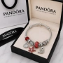 🌸 Сребриста гривна тип Pandora , снимка 5