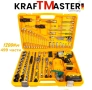 Акумулаторен Безчетков Гайковер 1200Nm  36V 8.0AH + 499 части KRAFTMASTER, снимка 5