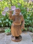 Красива Стара Дървена Фигура Монах , снимка 10