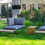 Градински комплект KANZA – модулен ъглов диван с маса, алуминий, възглавници, модерен дизайн, снимка 5