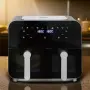Двоен фритюрник с горещ въздух Cheffinger 9 л  с дигитален дисплей, стъклен прозорец и 360° циркулац, снимка 4