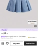 SHEIN Girlism Плисирана дънкова пола с необработен подгъв , снимка 6