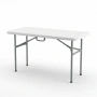 Сгъваема правоъгълна градинска маса, бяла - 181.5 × 74 × 74 см, снимка 3