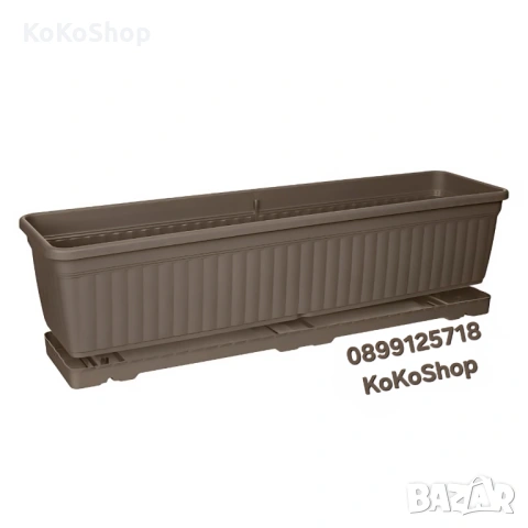 Сандъче за цветя 71 x 18.5 x 17 см, сандъче с подложка