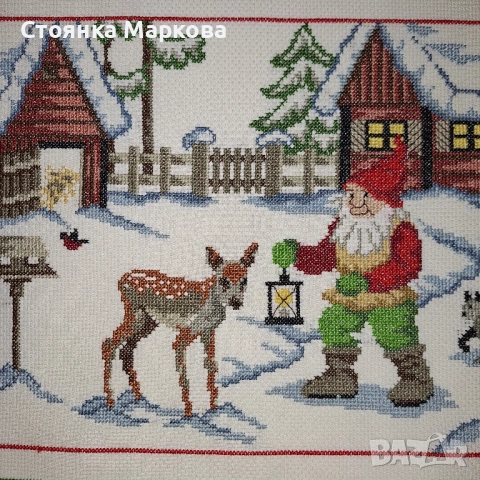 Бродерия с Коледен мотив, снимка 2 - Гоблени - 54712386