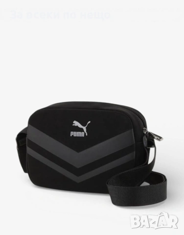 PUMA Classics Small Crossbody Bag Black Дамска Черна Чанта С Дълга Дръжка За През Рамо Код P2618