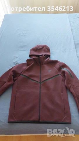 Суичър Nike Tech Fleece - бургундово червено
