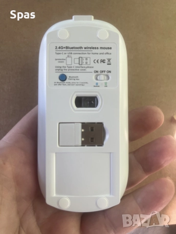 Безжична Мишка 2.4/Bluetooth, снимка 3 - Клавиатури и мишки - 55541283