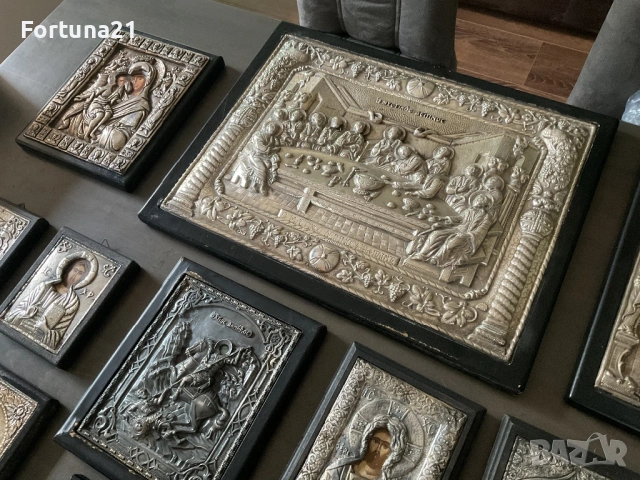 Колекция от сребърни икони, снимка 3 - Други ценни предмети - 54817142