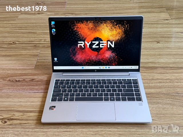 HP EliteBook 640 G10`Ryzen Pro 7530U/16GB RAM/512GB SSD/Full HD IPS/Батерия 7ч