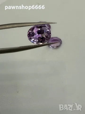 Лот естествени фасетирани аметисти – 7.85 ct (3 броя) – отлична шлифовка, снимка 10 - Бижутерийни комплекти - 55482883