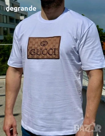 ♣️Мъжка Тениска Gucci 💫Лого Бродерия