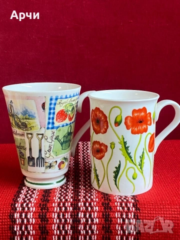 Чаши МЪГ от фин костен порцелан, снимка 8 - Чаши - 54189307