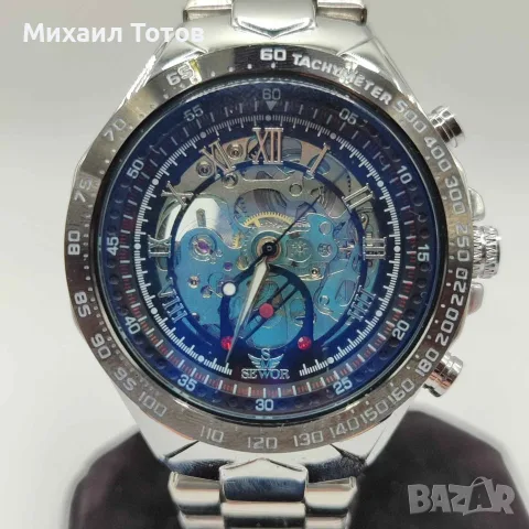 Мъжки Часовник - СКЕЛЕТОН, снимка 4 - Мъжки - 55444993
