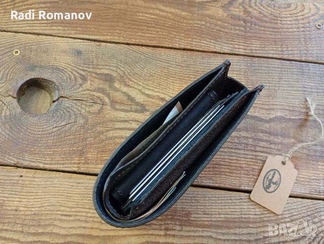 Ръчно изработен мъжки кожен портфейл , снимка 6 - Оборудване и аксесоари за оръжия - 55272348