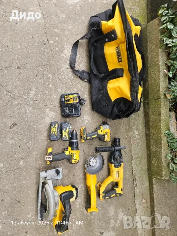 инструменти Dewalt перфоратор, циркуляр,ъглошлайф,винтоверт, импакт,зарядно батерии сак