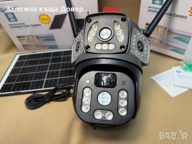 4G Соларна тройна 2026 последен модел Камера LYLU 3x12 mpx Сим карта безжична kamera sim , снимка 4 - IP камери - 54033715