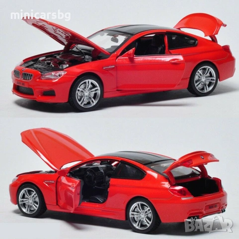 Метални колички: BMW M6 Coupe (F13) БМВ 1:32 метален макет, снимка 3 - Колекции - 34232846