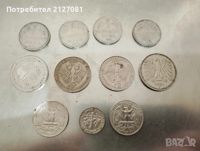 монети немски и български , снимка 2 - Нумизматика и бонистика - 54086763