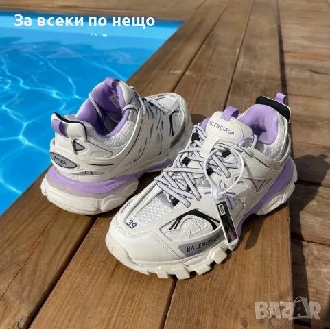 Balenciaga Track White/Purple Дамски Маратонки👟Дамски Спортни Обувки Код ch87, снимка 3 - Маратонки - 55482346