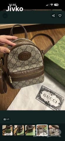 Мини раница Gucci , мини чанта balenciaga, снимка 2 - Чанти - 55155570