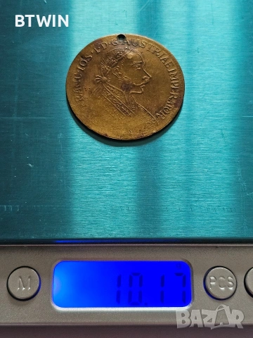 Стар месингов пендар - Франц Йосиф - 1905 г . , снимка 3 - Нумизматика и бонистика - 54019219