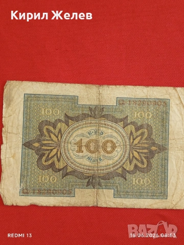 Две райхбанкноти 100 марки 1920г. / 100 марки 1908г. Германия редки за КОЛЕКЦИЯ 17963, снимка 5 - Нумизматика и бонистика - 54907846
