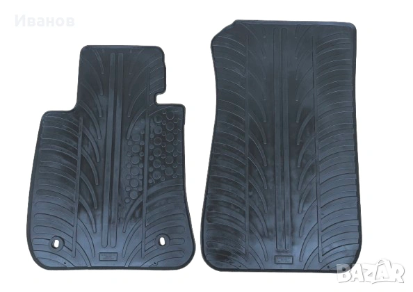 Оригинален комплект от четири черни гумени автомобилни стелки, за BMW 3-та серия E90 и E91, снимка 2 - Аксесоари и консумативи - 54052865