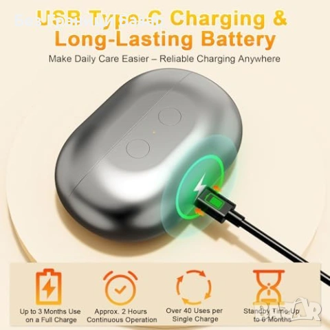 Нов Електрически уред за нокти 3 в 1 с пила и полиране 2 скорости за ръце и крака с LED светлина, снимка 6 - Други - 54211432