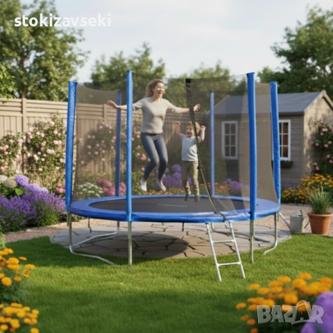 Батут с външна мрежа Jump 10ft - безопасно забавление и тренировка, снимка 3 - Други - 54083646