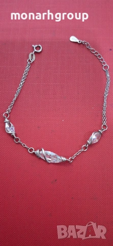 Сребърна гривна, снимка 7 - Гривни - 55275425
