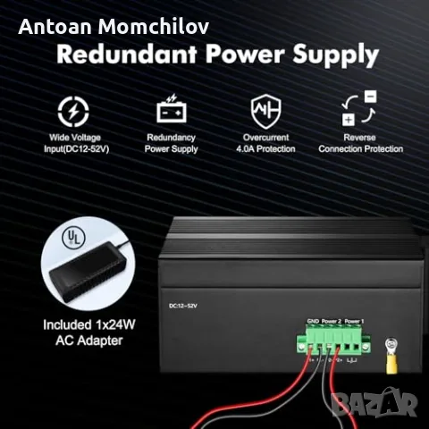 Индустриален мрежов суич MokerLink IND-G162GS 16x Gigabit 2x SFP, снимка 4 - Суичове - 55347599