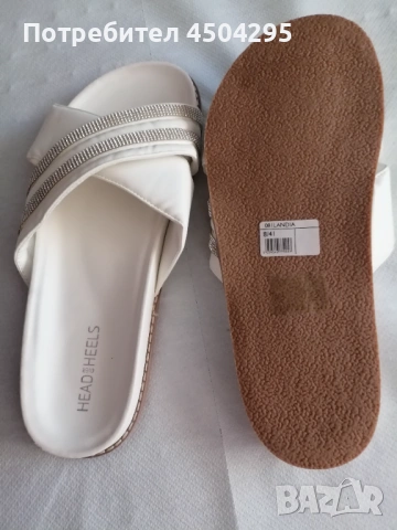 Елегантни дамски чехли 43 номер , снимка 2 - Чехли - 54241724