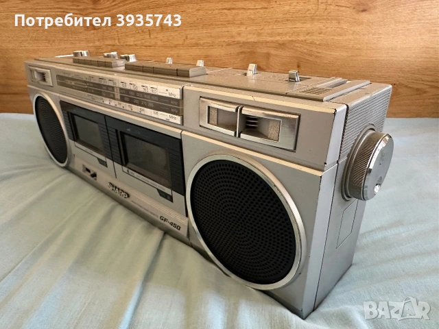 Sharp gf 450 Japan boombox , снимка 2 - Радиокасетофони, транзистори - 55057702