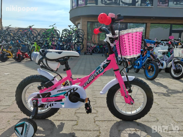 BG Детски велосипед 12" HAMATO розов, снимка 11 - Велосипеди - 54333991