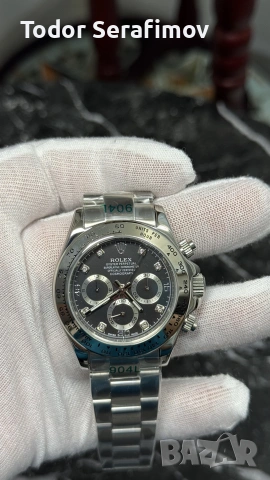 Мъжки часовник Rolex Cosmograph Daytona Steel Black Diamond Dial, снимка 2 - Мъжки - 55272887