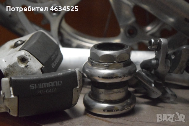 Ретро Шосеен Монтаж Shimano 600 Tricolore 6400, 7 скорости, снимка 2 - Части за велосипеди - 55000641