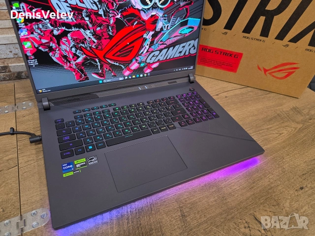 Asus ROG Strix 18 Core i9 14900HX/RTX 4070/32GB DDR5/1TB SSD/Гаранция/ROG Nebula 500 NIT, снимка 2 - Лаптопи за игри - 54715907