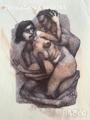 Любовни рисунки Петринел Гочев, снимка 7 - Картини - 55452974