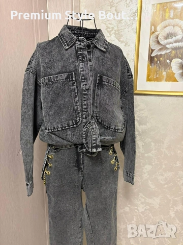 дънкова риза , снимка 2 - Ризи - 54098452