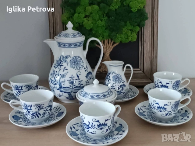 Сервиз Син лук от Бохемия , снимка 16 - Антикварни и старинни предмети - 54516694
