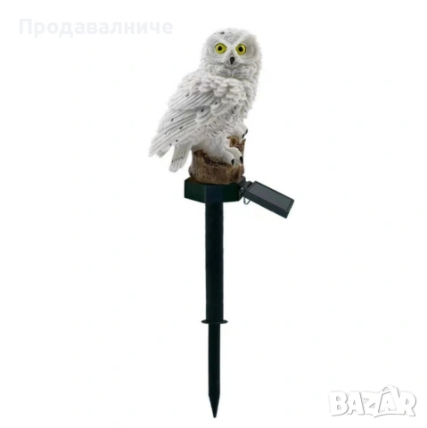 LED Соларна лампа Бухал - Соларна градинска лампа Бухал 15см, снимка 5 - Соларни лампи - 55038193