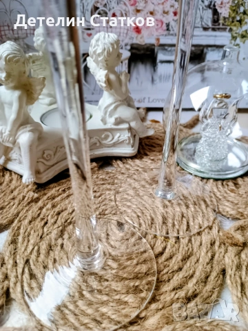 Две дизайнерски стъклени чаши, снимка 4 - Колекции - 54092147