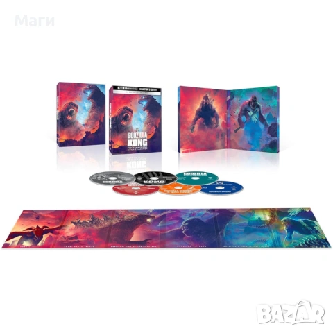 Godzilla/Kong Monsterverse: Колекционерско издание на 5 филма (4K UHD + бонус Blu-ray) DigiPack , снимка 3 - Blu-Ray филми - 54471155