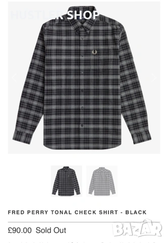 Мъжка риза FRED PERRY. Размер М, снимка 3 - Ризи - 54082646