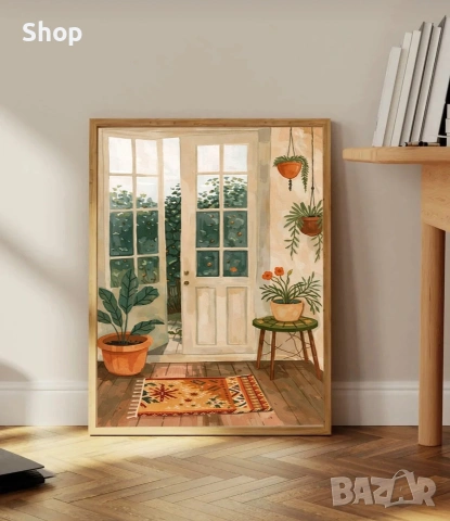 Картина с дървена рамка 🎨, снимка 2 - Картини - 55103801