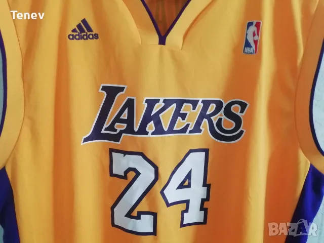 Los Angeles Lakers Kobe Bryant Adidas оригинален потник Коби Брайънт Лейкърс L, снимка 9 - Тениски - 38746155