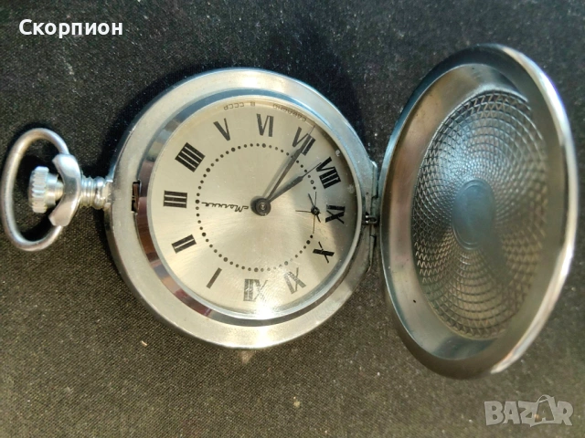 Джобен часовник - Молния - СССР - 18 РУБИНА - ПЕРФЕКТЕН, снимка 4 - Джобни - 49241222