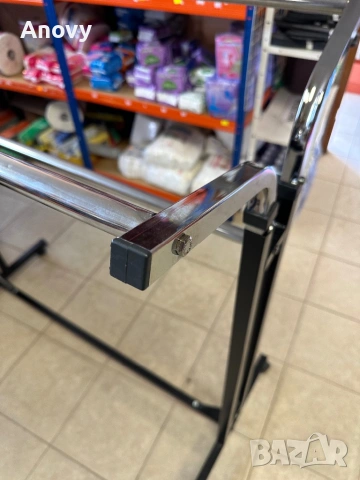 Двоен щендер за дрехи – метален, стабилен – 45€ / бр, снимка 2 - Стелажи и щандове - 54183435